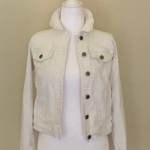 GB white denim jacket